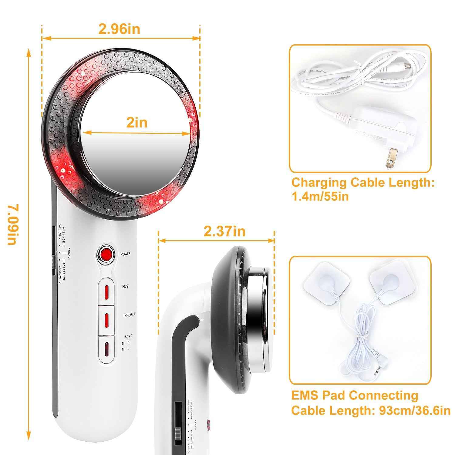 3 In 1 EMS Infrared Fat Burning Ultrasonic Body Shaping Massager