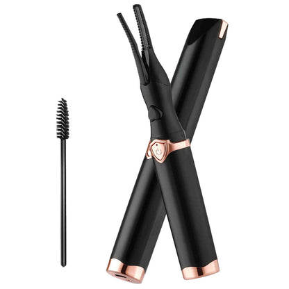 1Pc 2 In 1 Clip Comb Heated Eyelash Curler Electric Mini Lash Curler Natural Eye Lash Makeup Tool With 3 Temp Settings 15Mins Shutdown - SYVELYA LABS