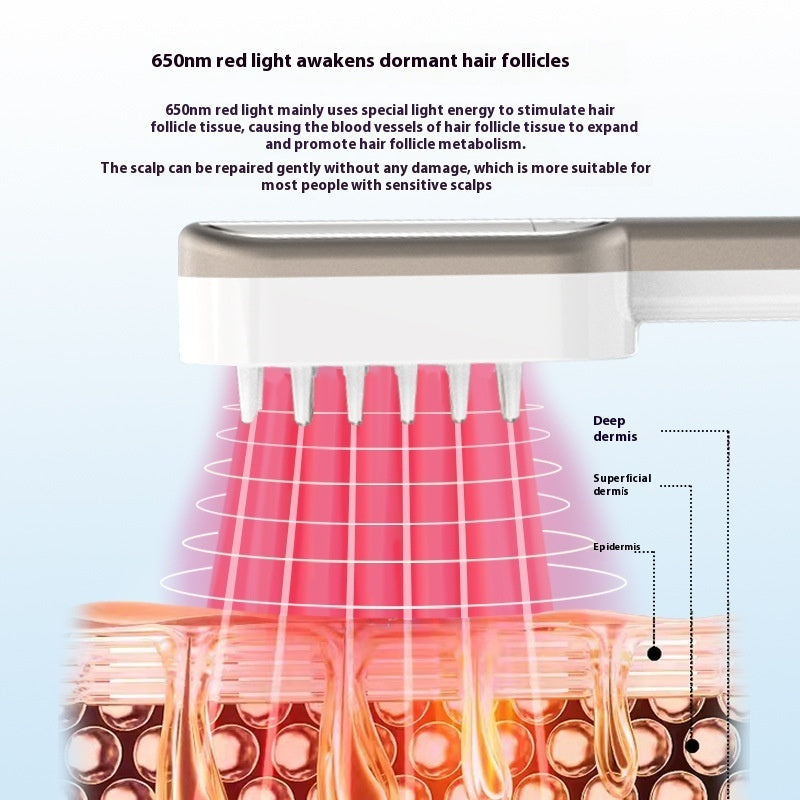 Hair Growth Red Light Massage Comb Scalp Treatment