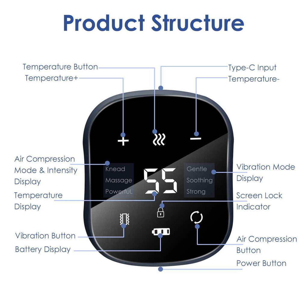 Wireless Air Compression Vibration Heating Lombar Massager