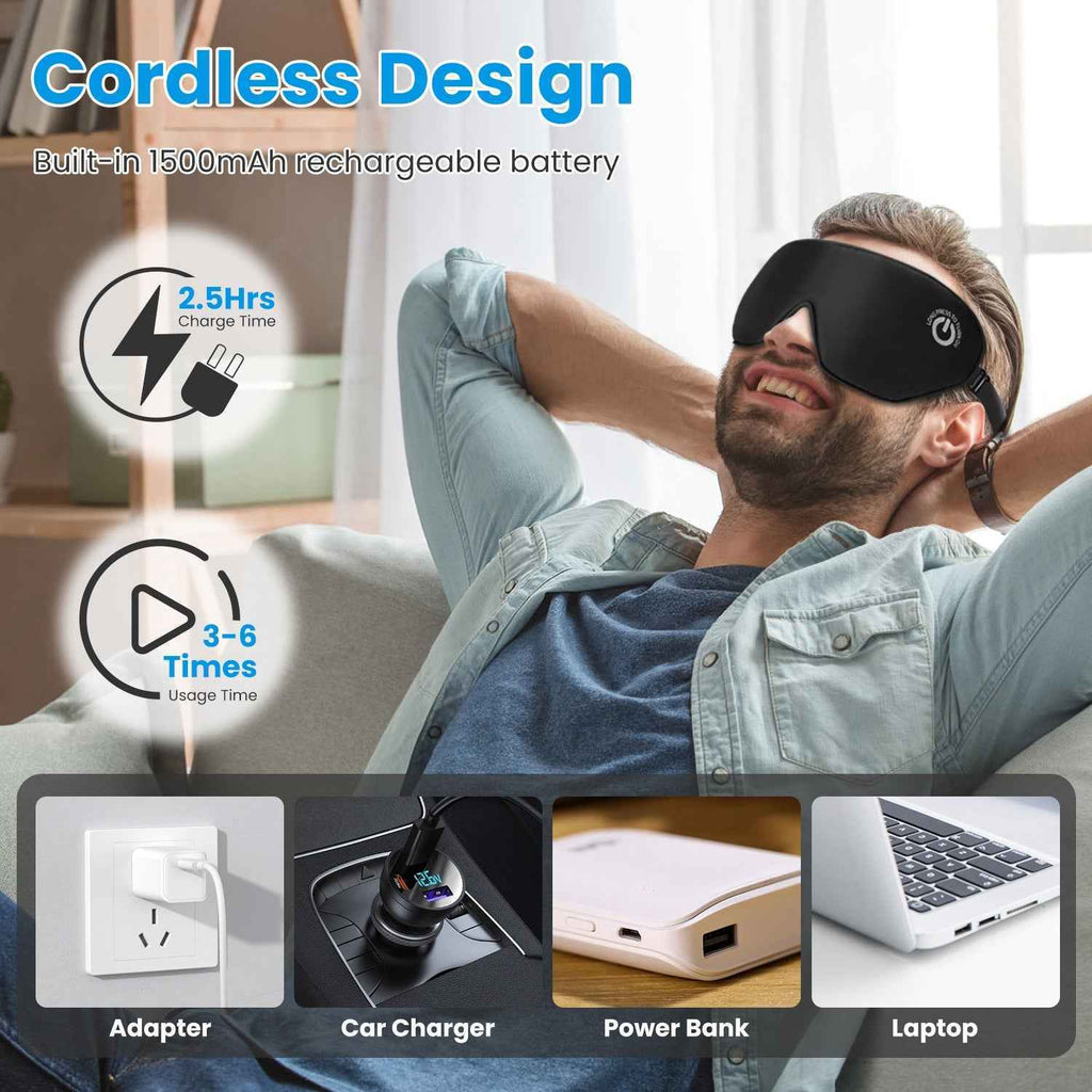 Cordless Rechargeable Silk Compress Heating Eye Mask