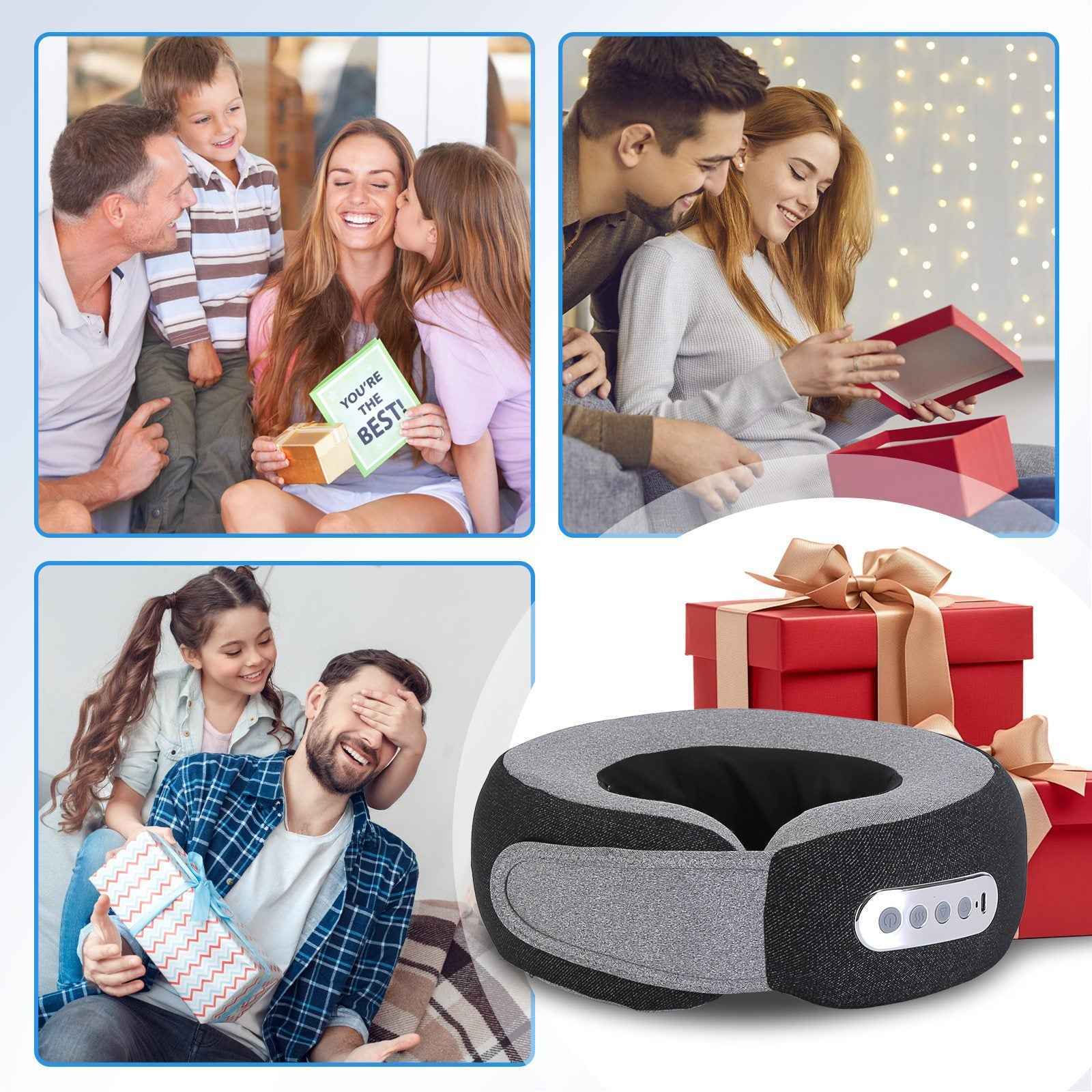 2 In 1 Electric Shiatsu Heating Neck Massager pillow
