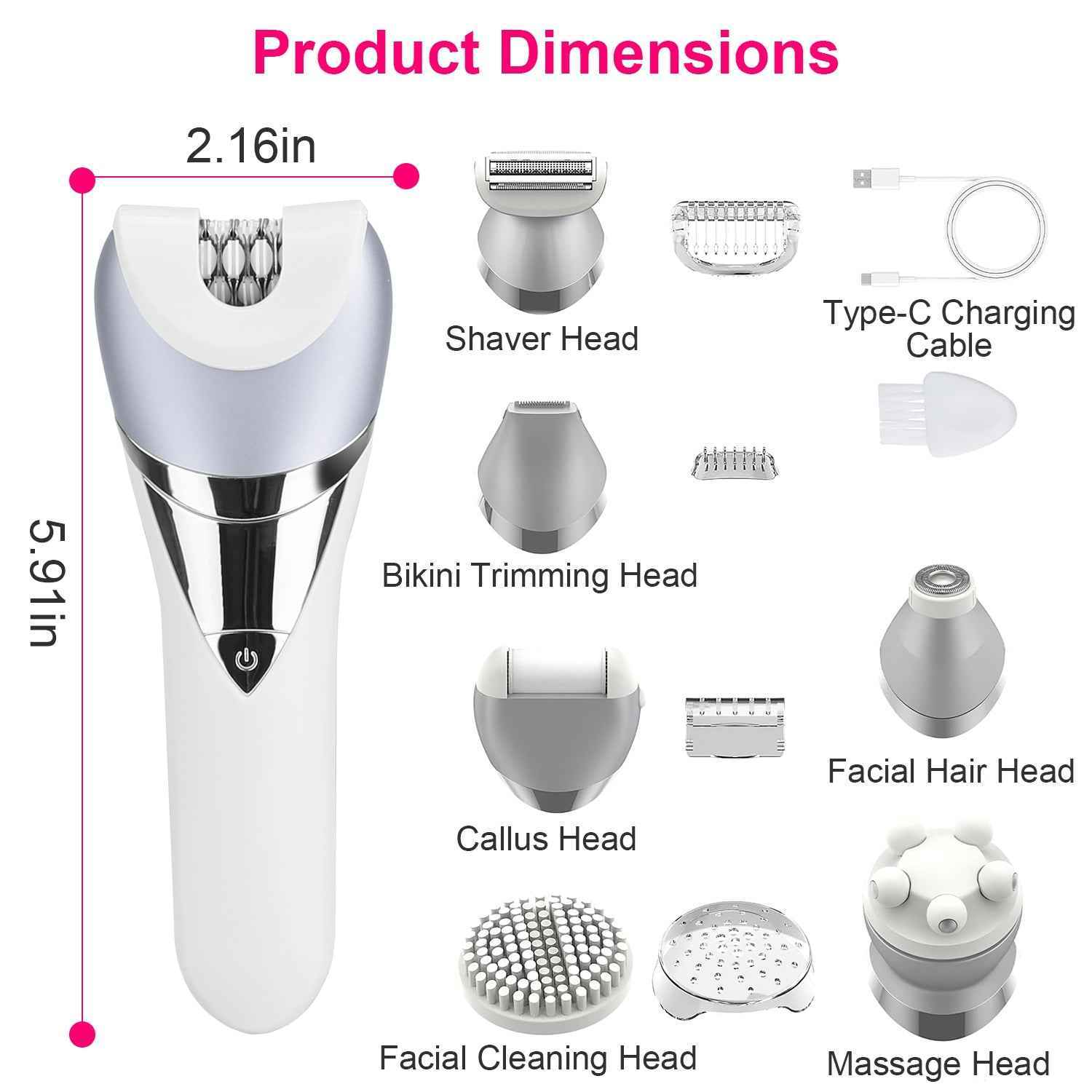 7 In 1 Rechargeable Electric Epilator for Women