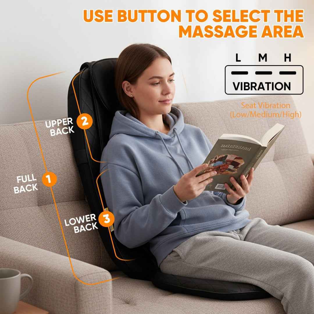Vibrating Heating Pad Massage Chair with Remote