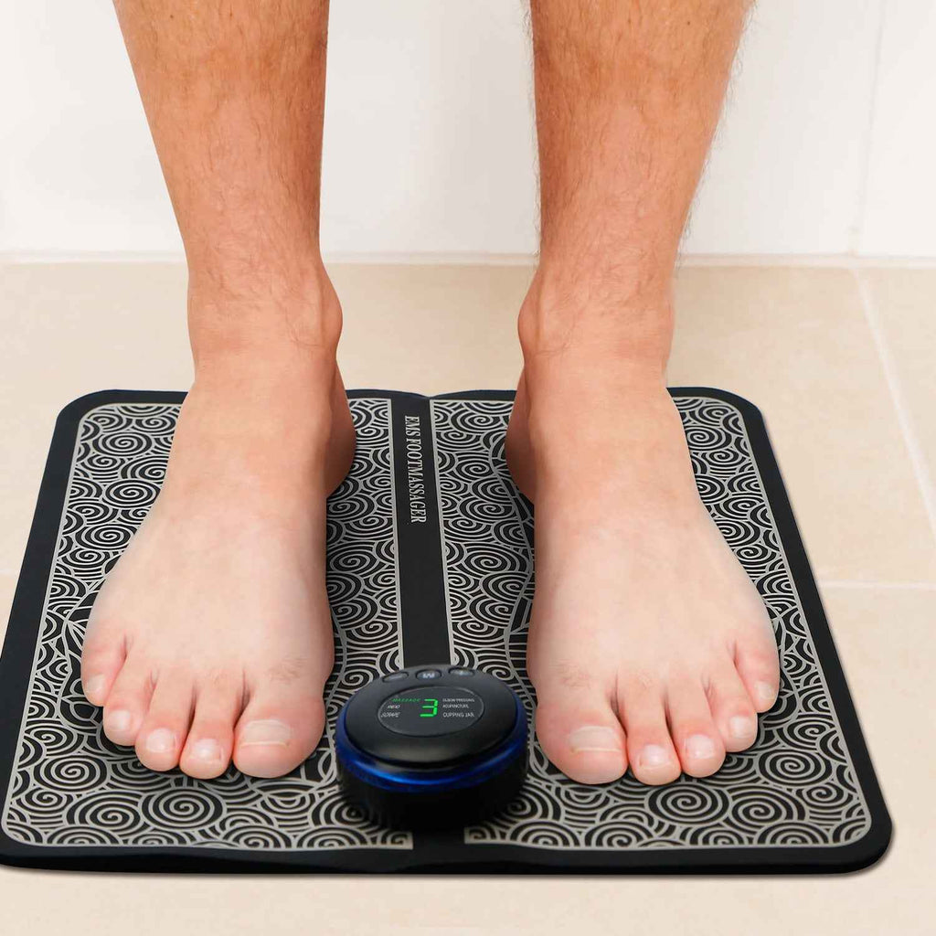 Rechargeable EMS Foot Massage Mat - Electric Pulse Relaxation Pad - SYVELYA LABS