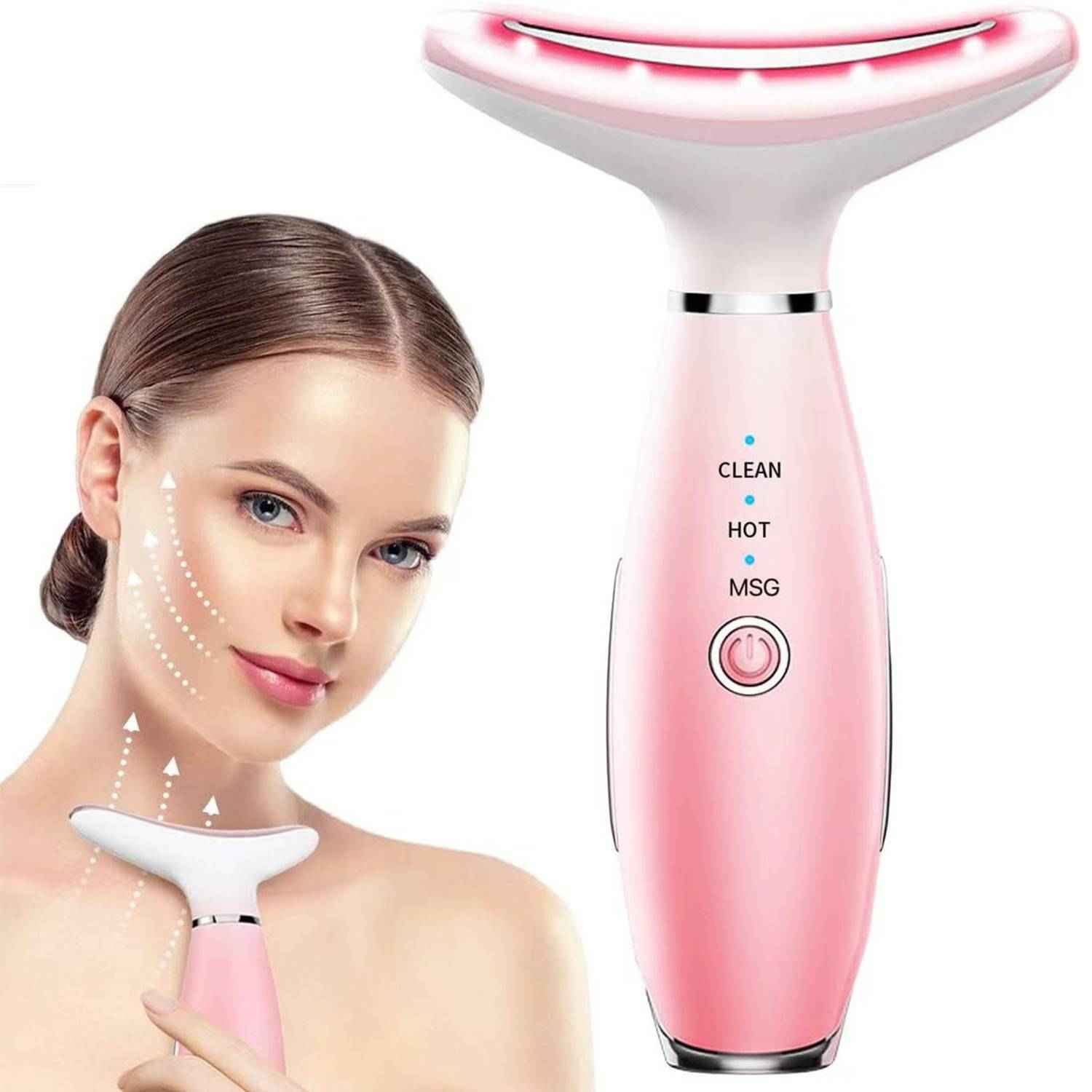 3 in 1 LED Ultrasonic Face and Neck Thermal Massager