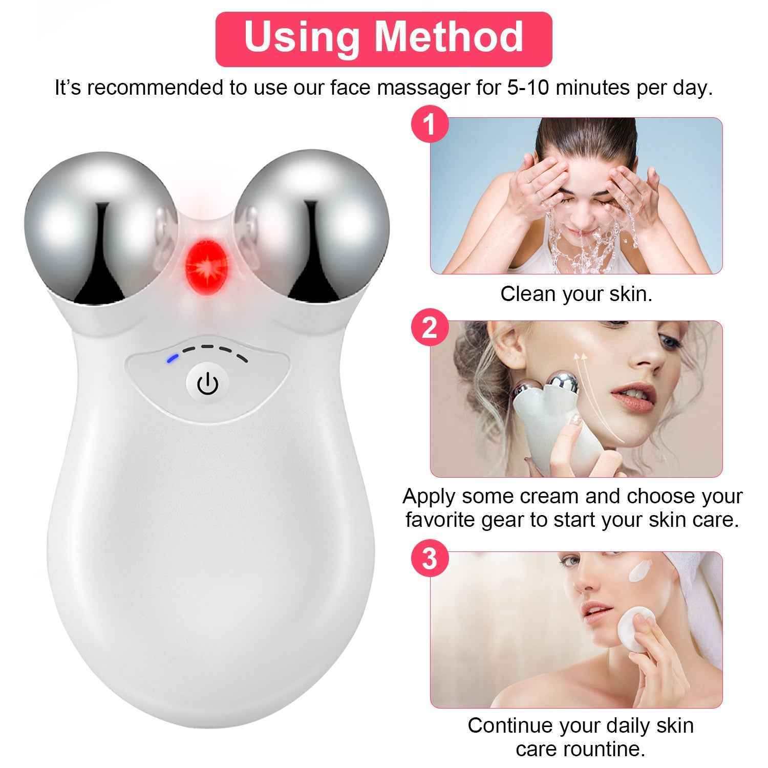 Rechargeable Intelligent Face and Neck Tightening Lifting Massager
