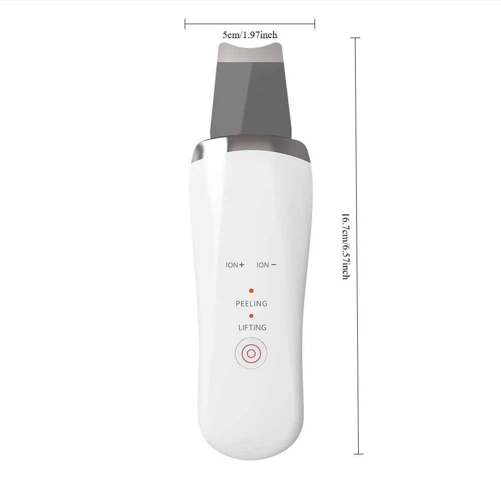 Electric Ultrasonic Skin Scrubber Face Spatula Home Ultrasonic Skin Scrubber Facial Cleaner Handheld Mini Derma Galvanica Tightening Face Scrubber Machine Skin Scrubber USB Ultrasonic - SYVELYA LABS