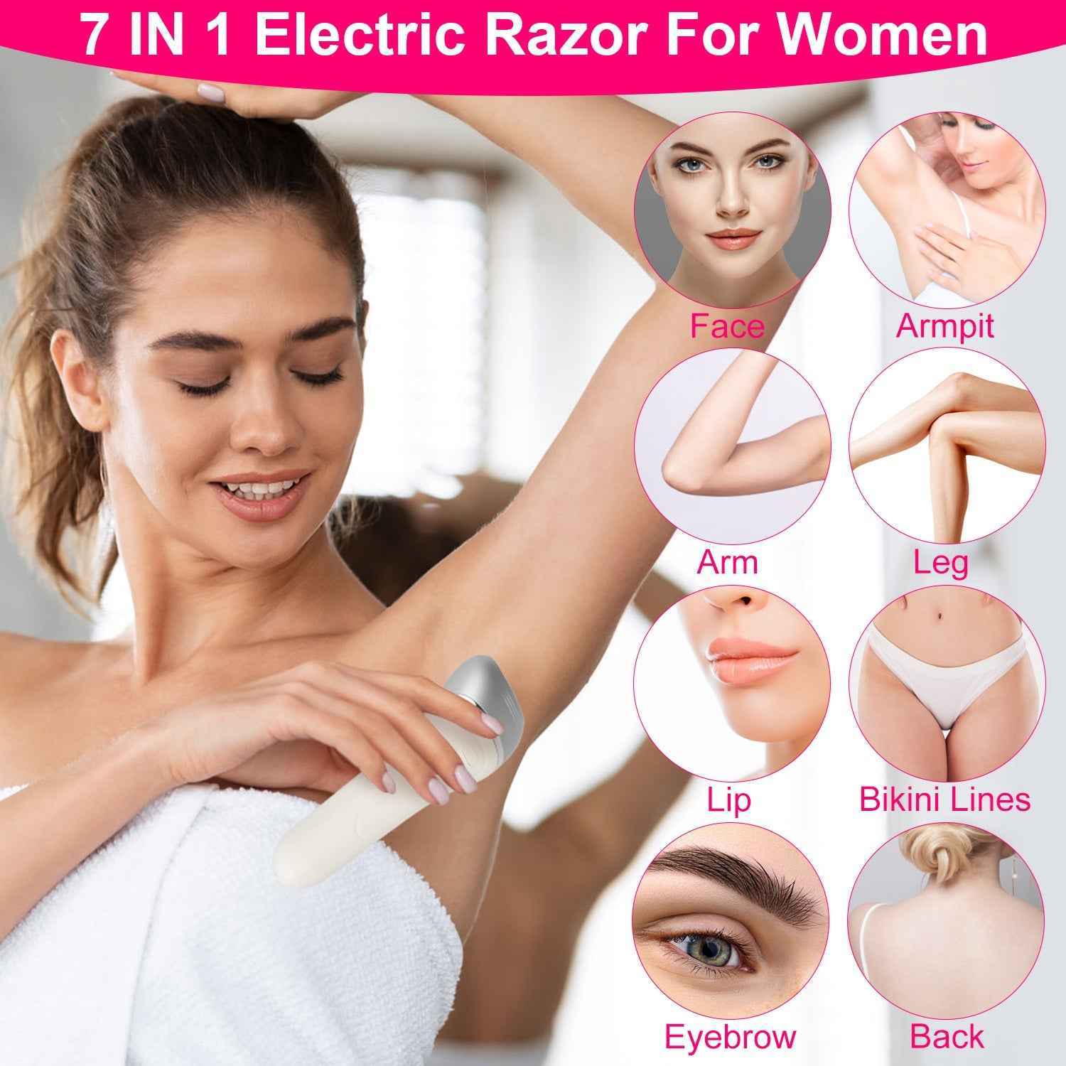 7 In 1 Rechargeable Electric Epilator for Women