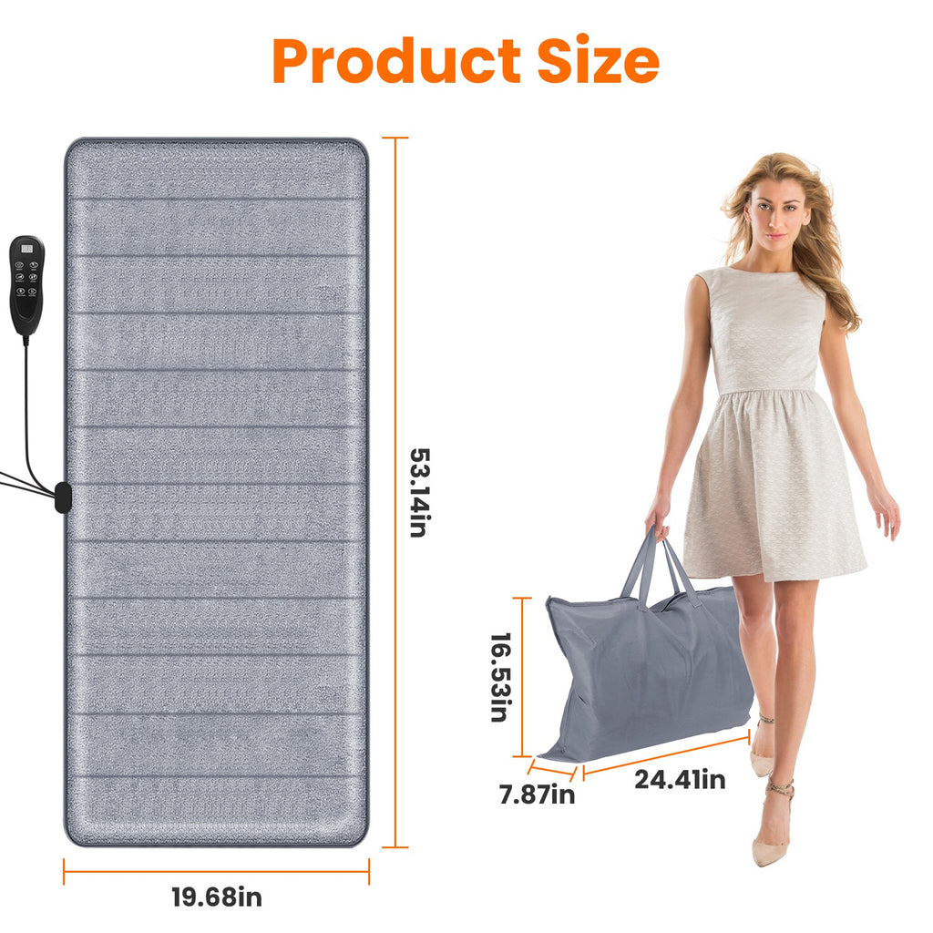 Full Body Electric Vibrating Heating Massage Mat with Neck Pillow