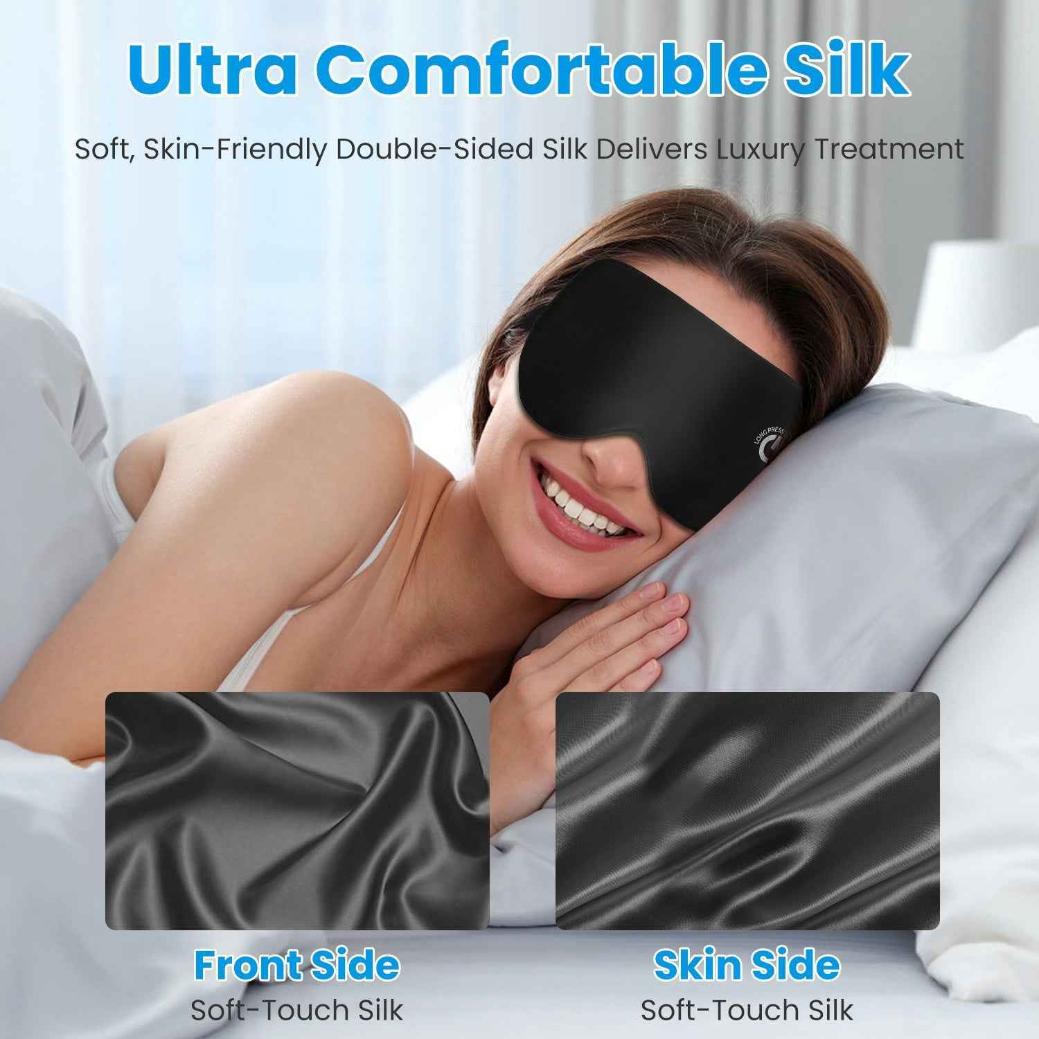 Cordless Rechargeable Silk Compress Heating Eye Mask
