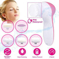 Electric Facial Deep Cleansing Brush with 5 Brush Heads