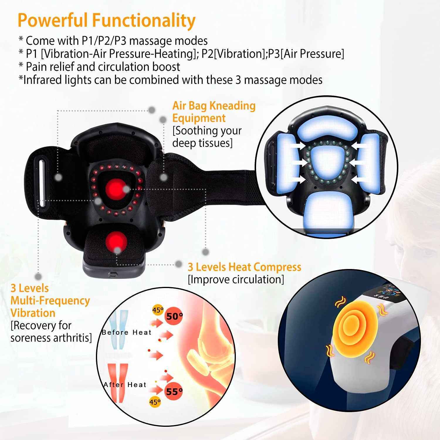 Electric Infrared Heating Knee Massager