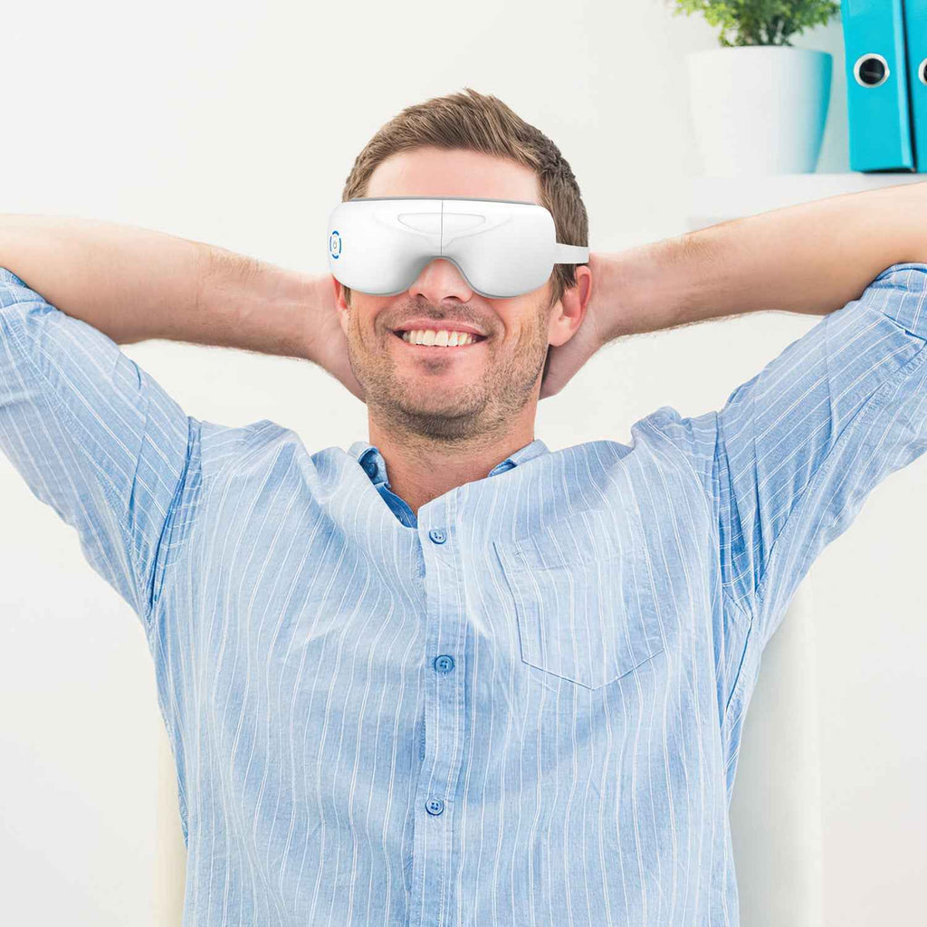 Rechargeable Wireless Eye Mask Massager with Heat Music Air Pressure & Vibration