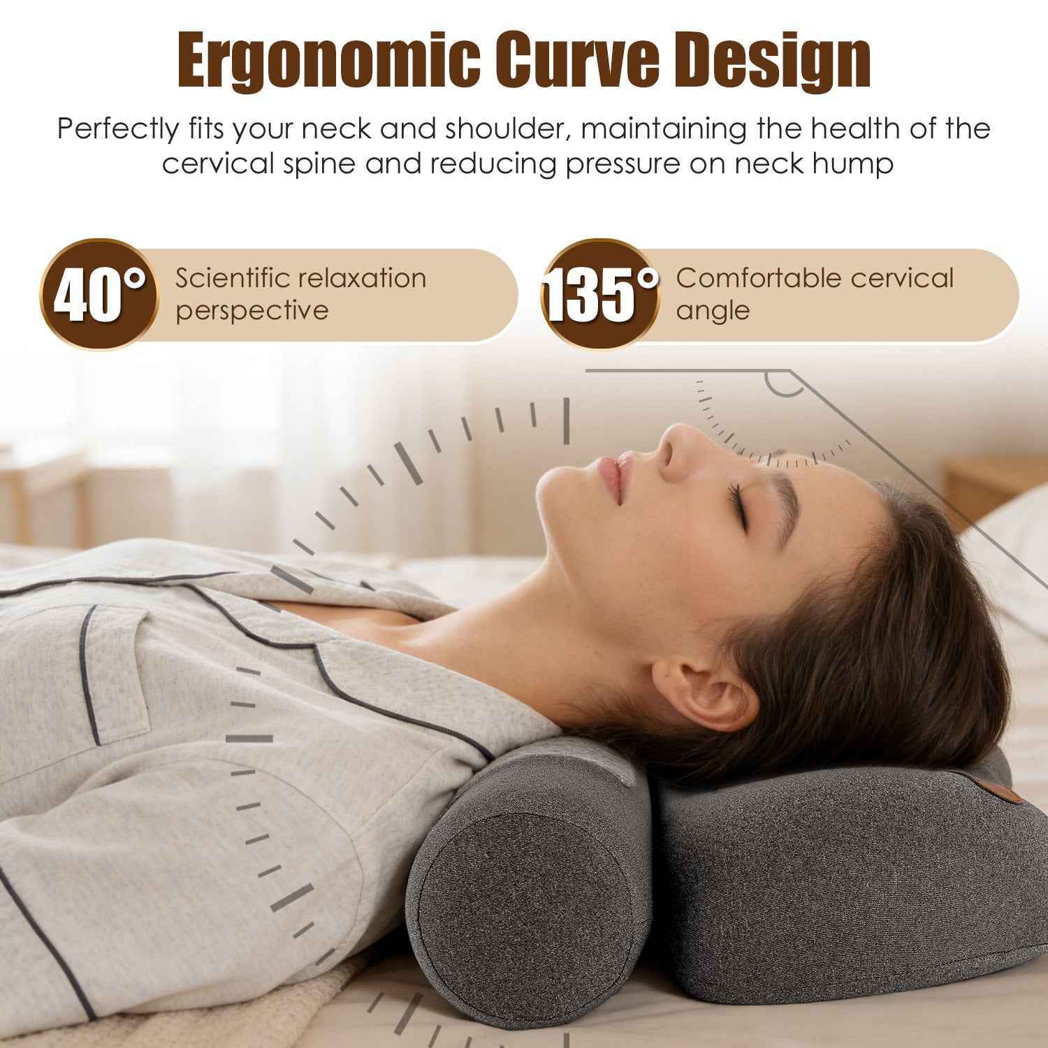 USB Heated Memory Foam Cervical Pillow