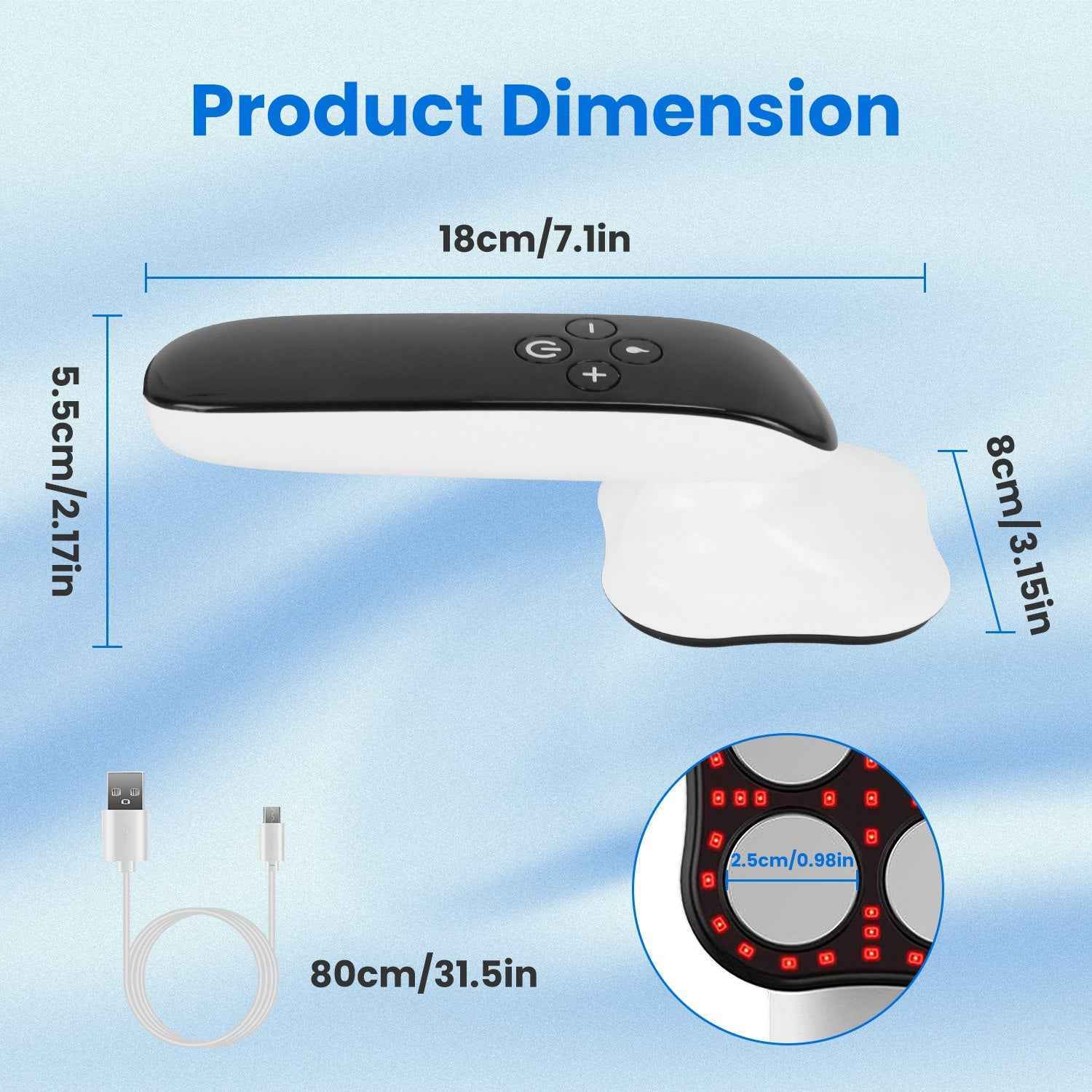 Cordless Body Shaping Anti Cellulite Heating Massager