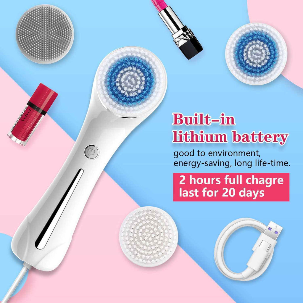 3 in 1 Rechargeable Facial Cleansing Exfoliating Brush