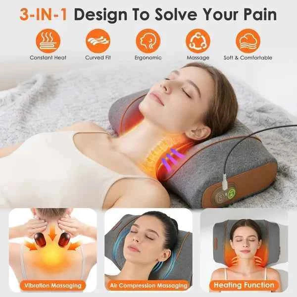 3 in 1 Neck Massager Heating Pillow