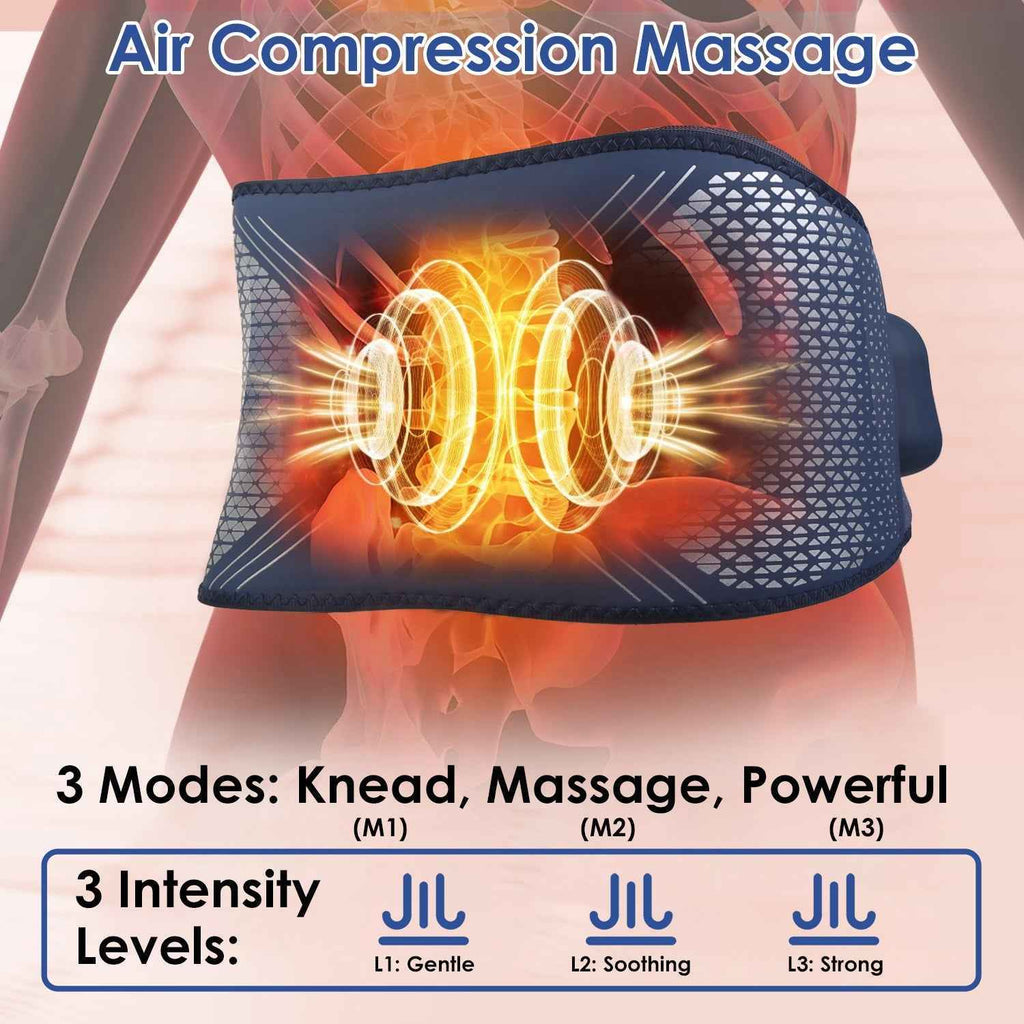 Wireless Air Compression Vibration Heating Lombar Massager