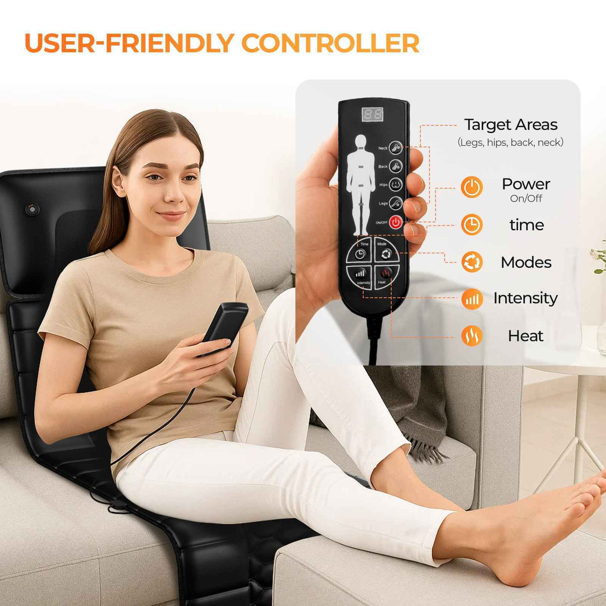 12V Electric Heating Body Massage Cushion