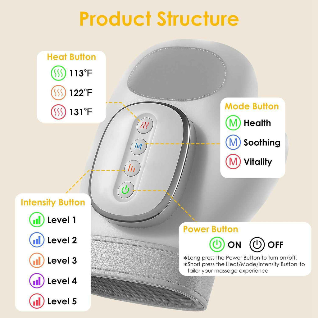 Heat Compression Cordless Hand Massager For Arthritis