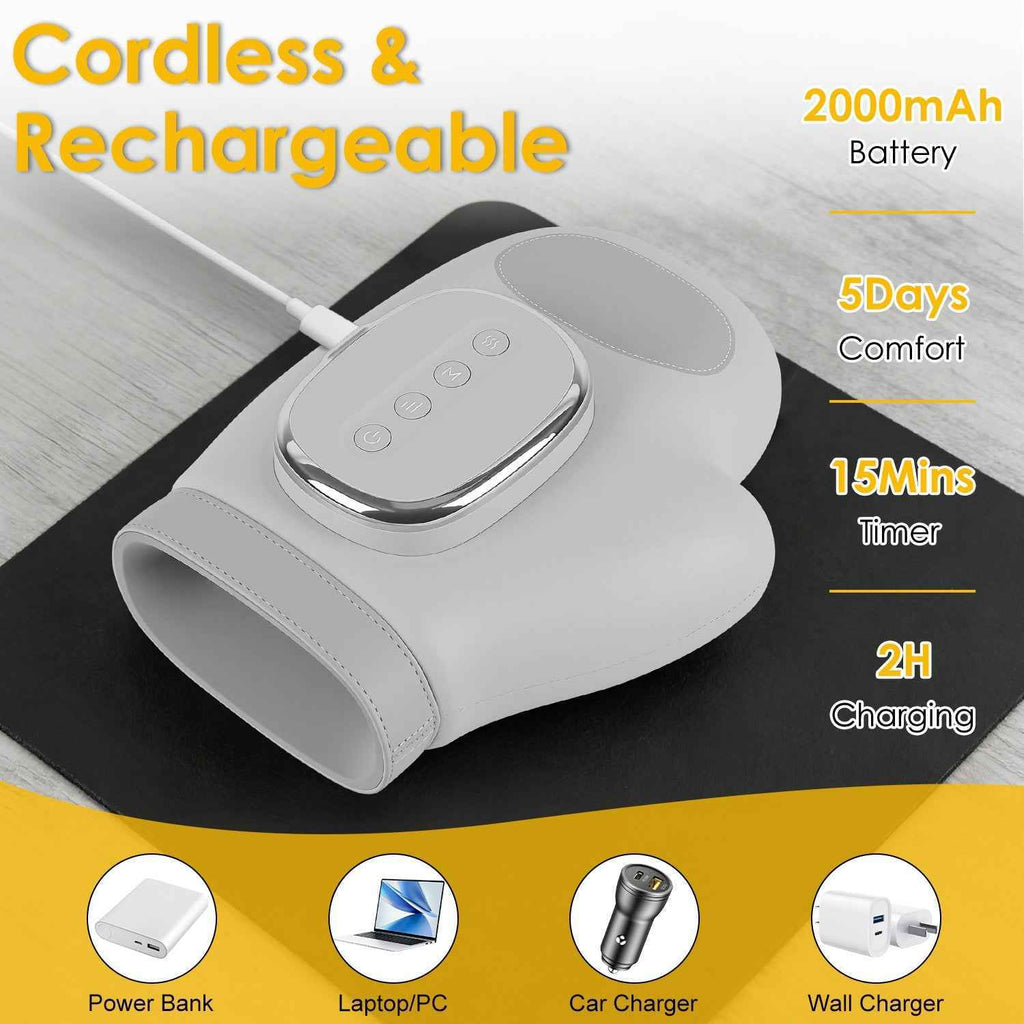 Heat Compression Cordless Hand Massager For Arthritis