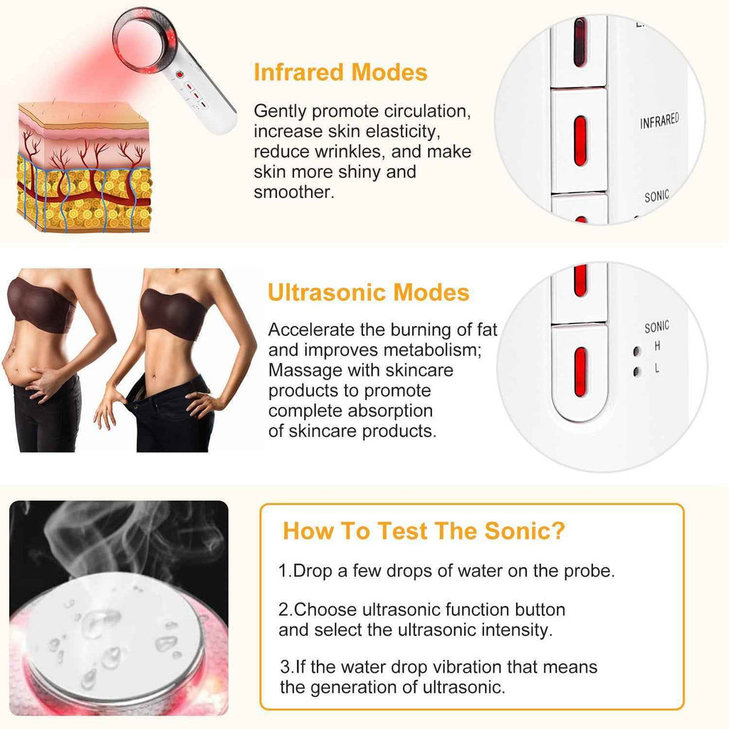 3 In 1 EMS Infrared Fat Burning Ultrasonic Body Shaping Massager