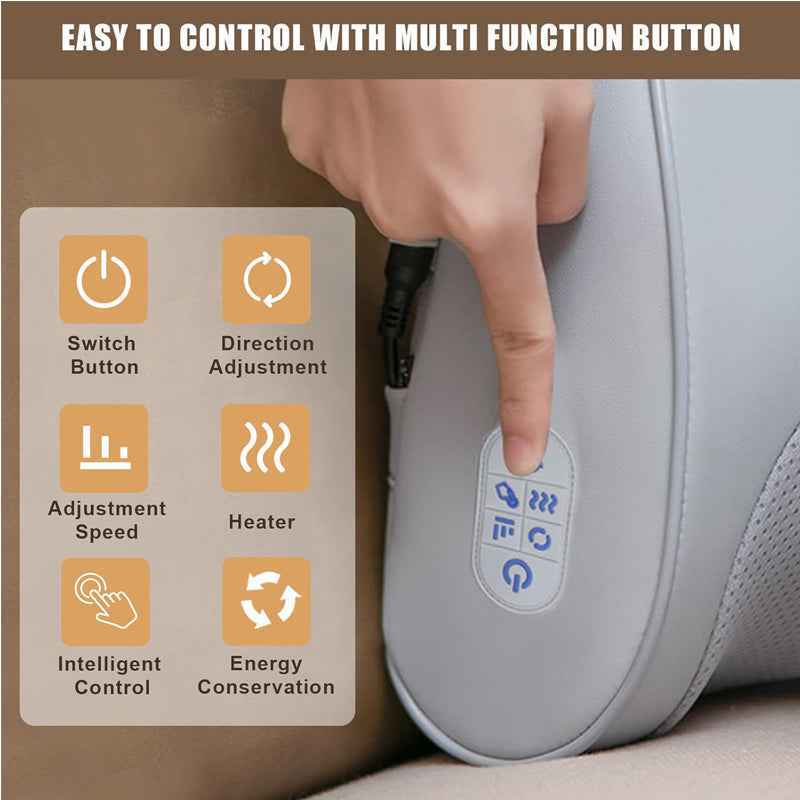 Multifunctional Heating Shiatsu Massage Pillow
