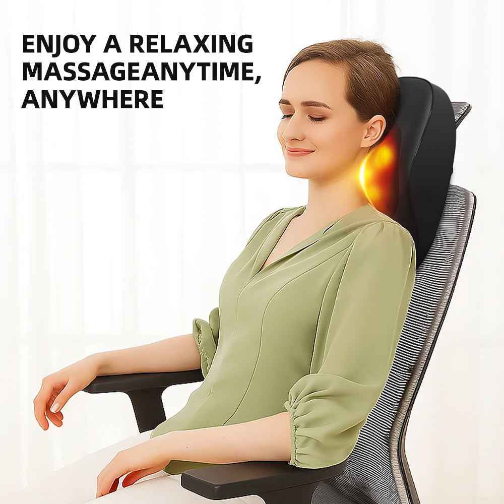 Smart Heated Massage Cushion for Neck, Back & Shoulders - SYVELYA LABS