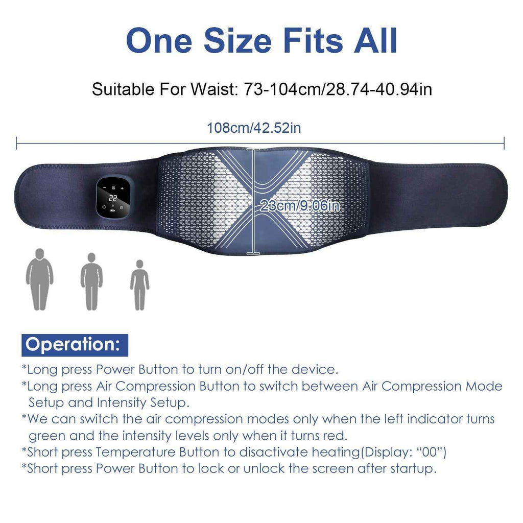 Wireless Air Compression Vibration Heating Lombar Massager