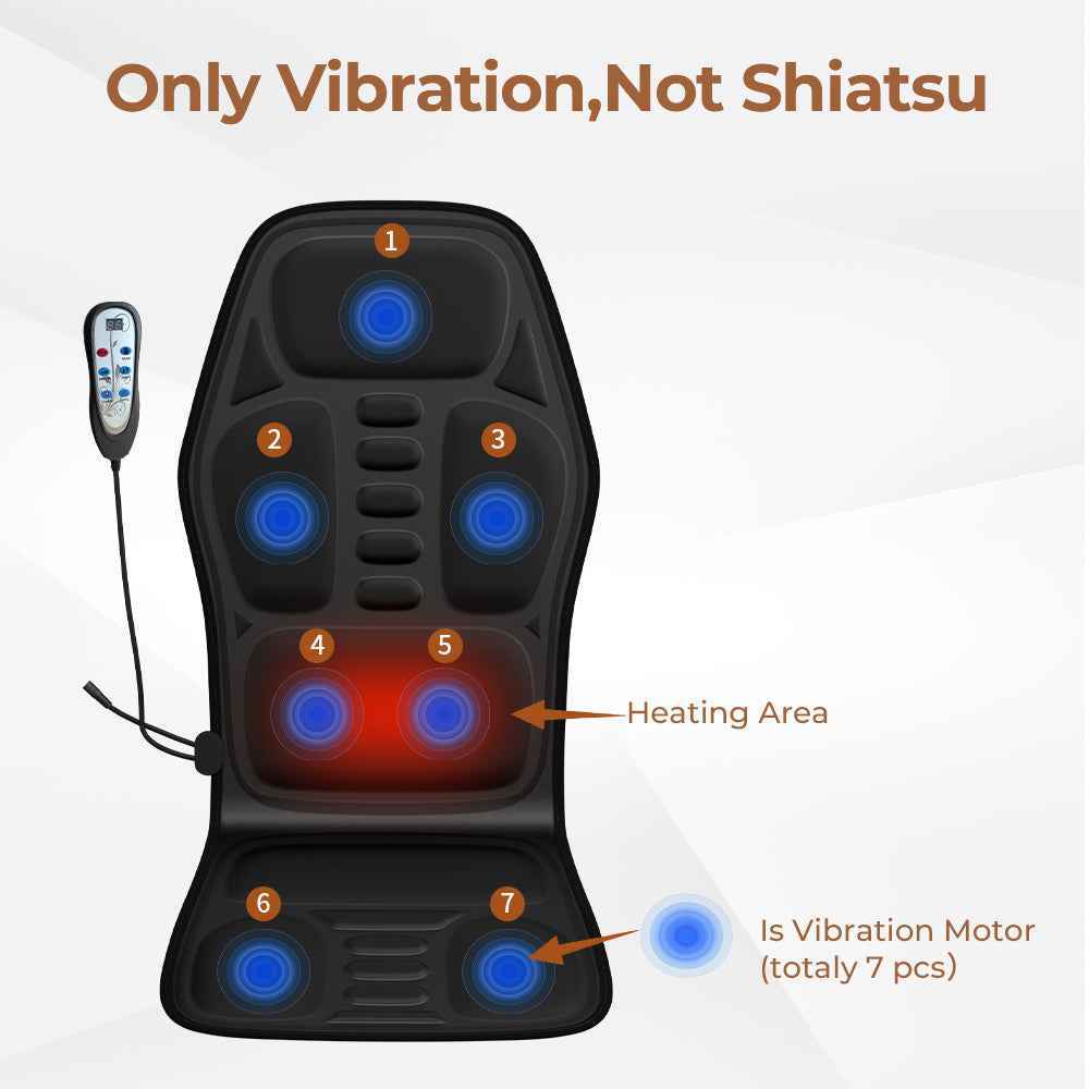 Massage Chair Pad with Heat Vibrations