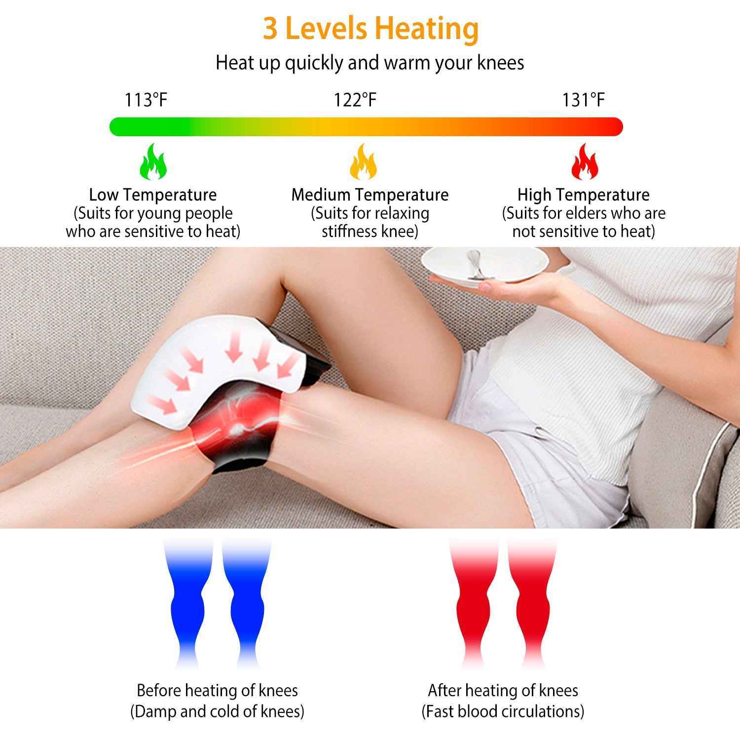Electric Infrared Heating Knee Massager