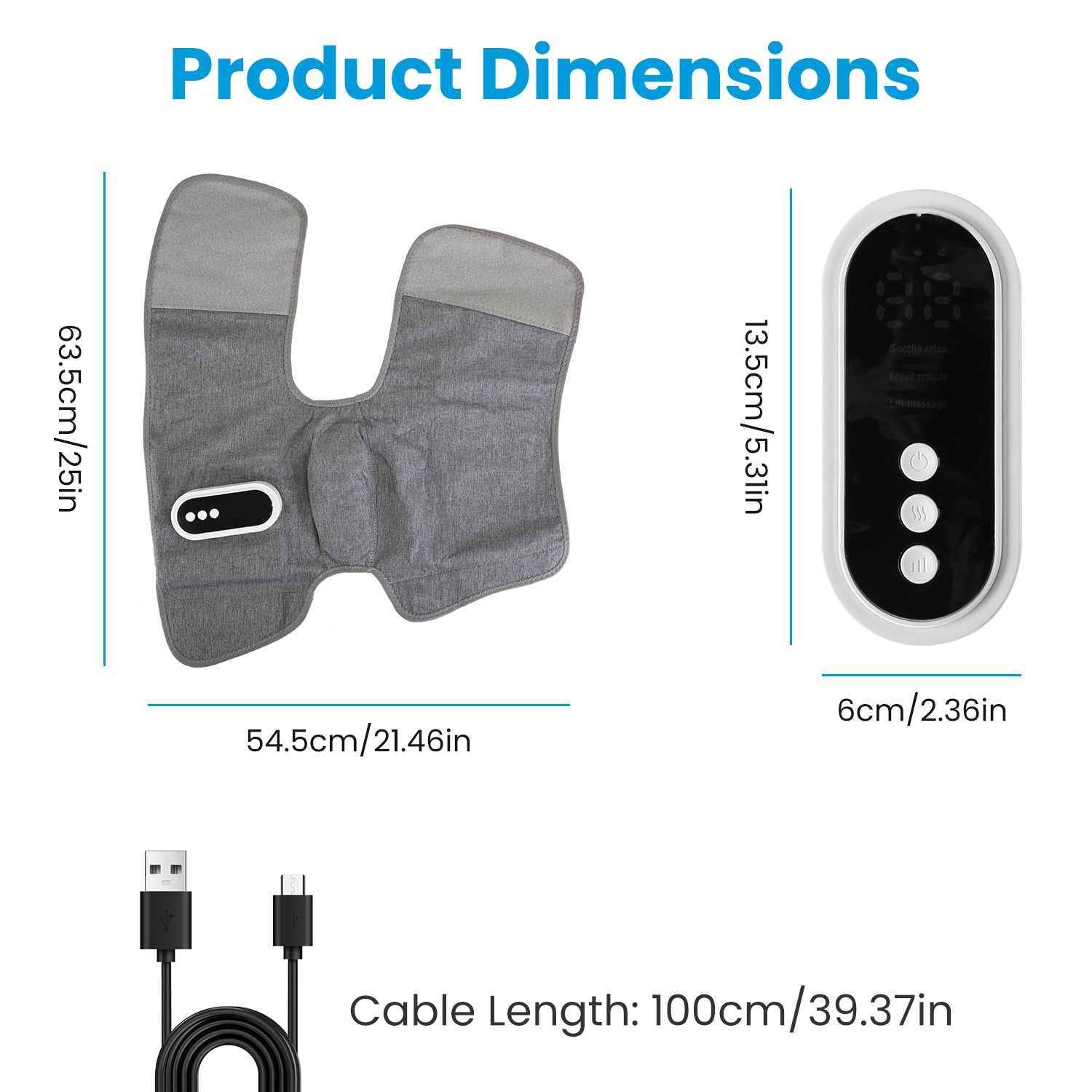Cordless Heating Air Compression Knee Massager