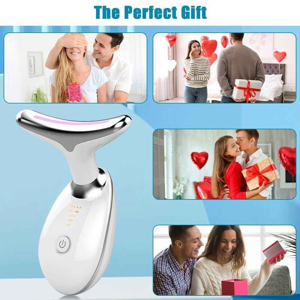 Black Ultrasonic Face and Neck Sculpting Massager