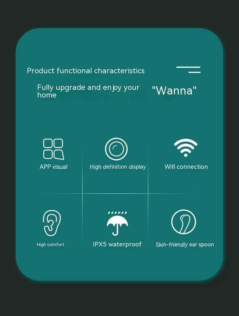 Wireless Smart HD Ear Pick with Luminous Endoscope
