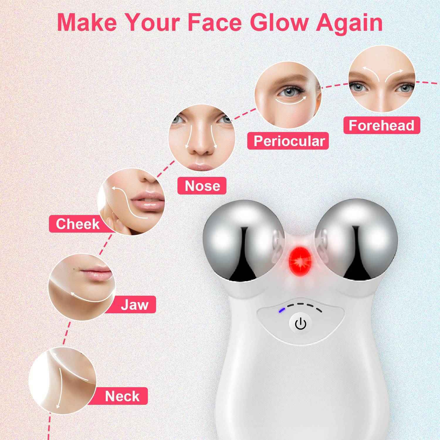 Rechargeable Intelligent Face and Neck Tightening Lifting Massager