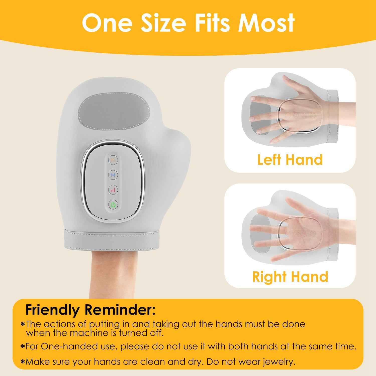 Heat Compression Cordless Hand Massager For Arthritis