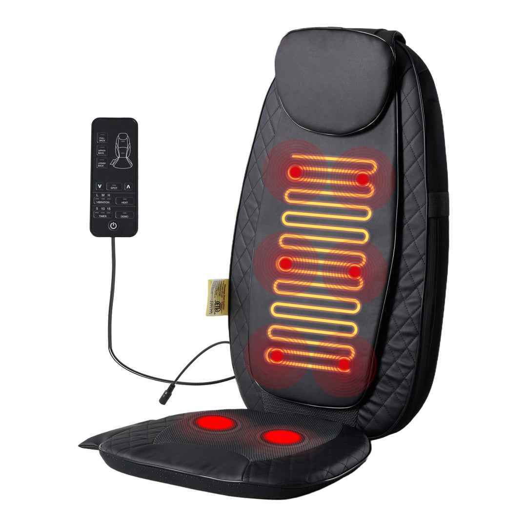 Vibrating Heating Pad Massage Chair with Remote