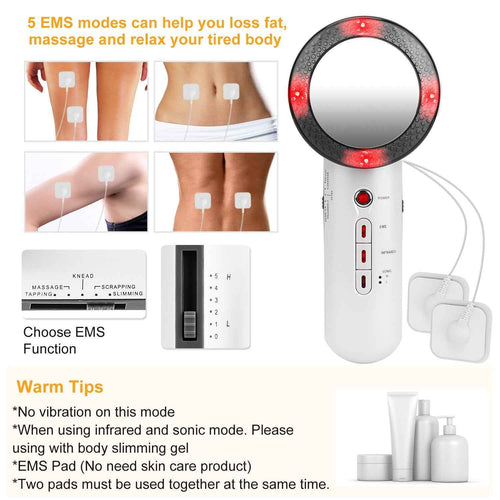 3 In 1 EMS Infrared Fat Burning Ultrasonic Body Shaping Massager