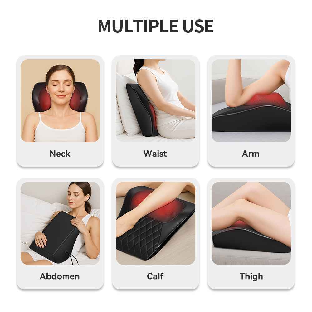 3 Speeds Vibrations Neck Heating Massage Relaxing Pillow