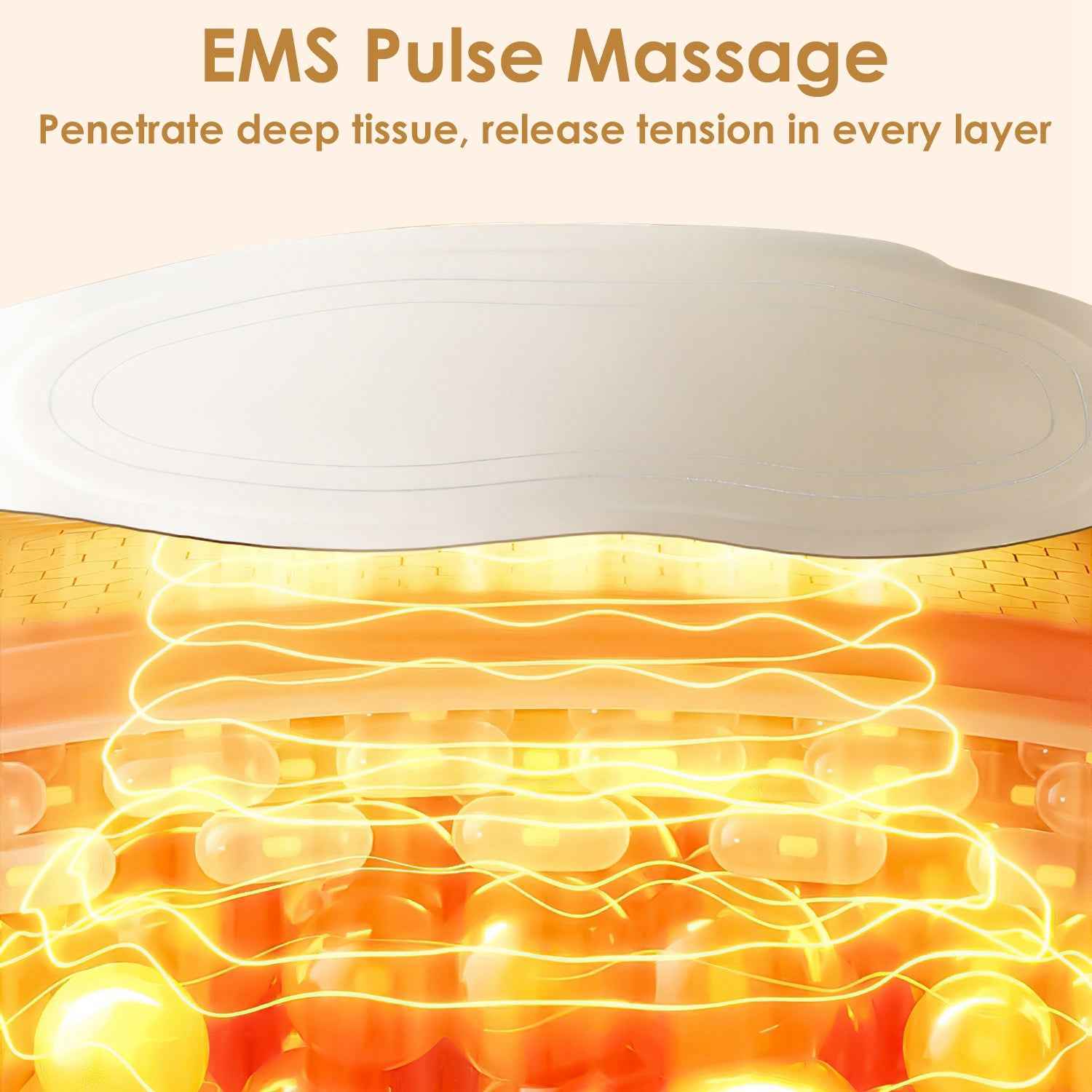 Cordless EMS Lower Back Massager with Heating Pads & Remote