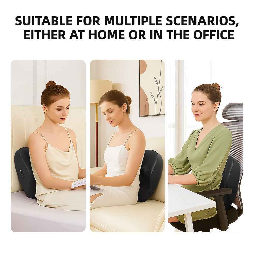 Smart Heated Massage Cushion for Neck, Back & Shoulders - SYVELYA LABS