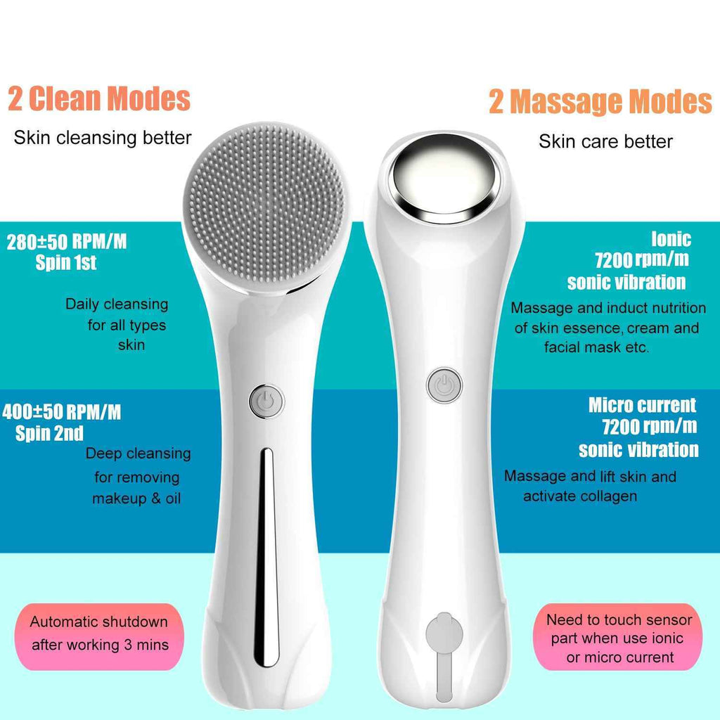 3 in 1 Rechargeable Facial Cleansing Exfoliating Brush