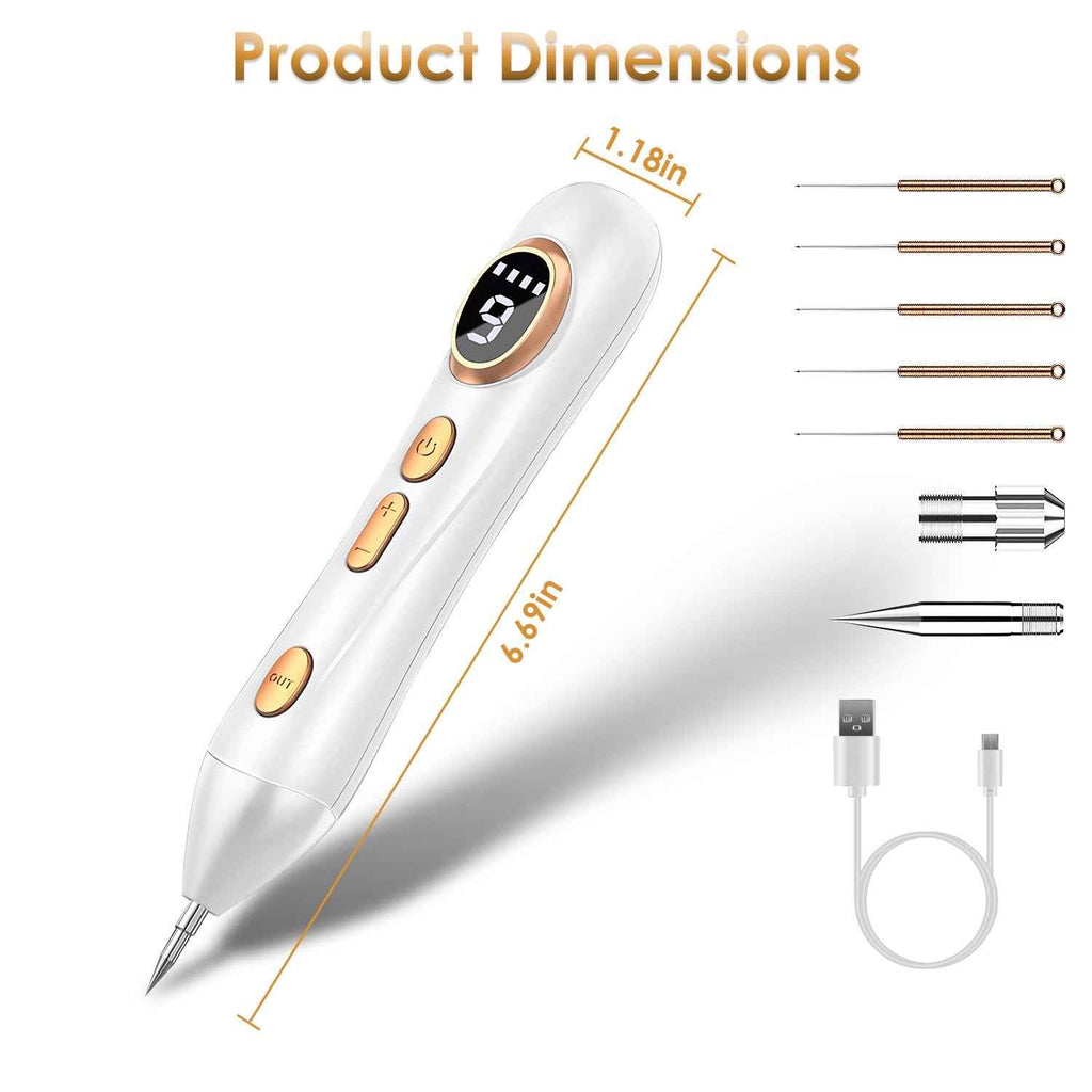 Portable Skin Tag Remover Pen With LED Light 9 Intensity Gears Cordless Rechargeable Skin Tag Removal Kit Intended For Common Warts Mole Skin Tags Gift For Girl Women - SYVELYA LABS