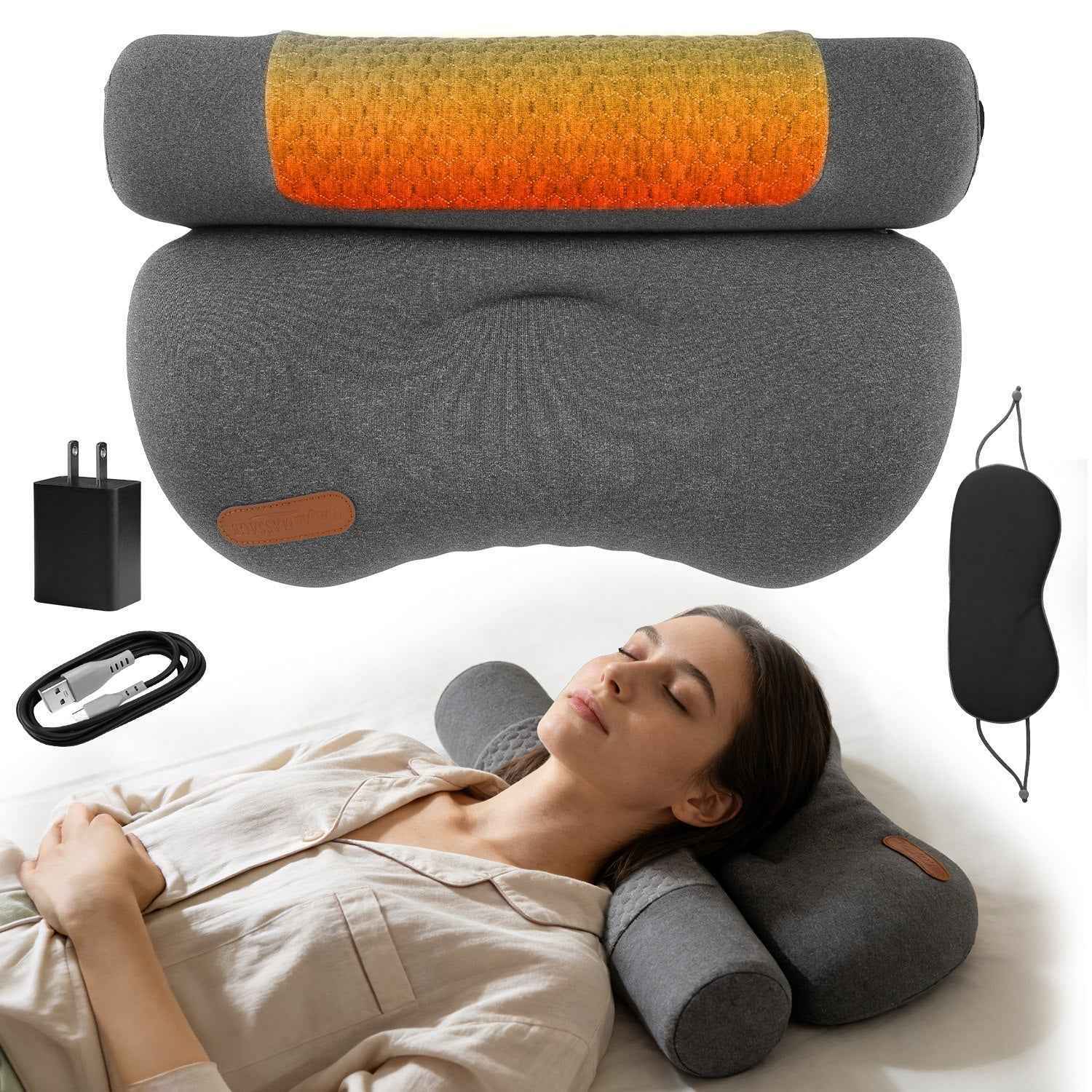 USB Heated Memory Foam Cervical Pillow