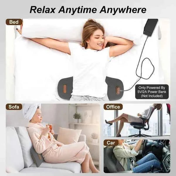 2 in 1 Electric Lower Back Massager Support Pillow