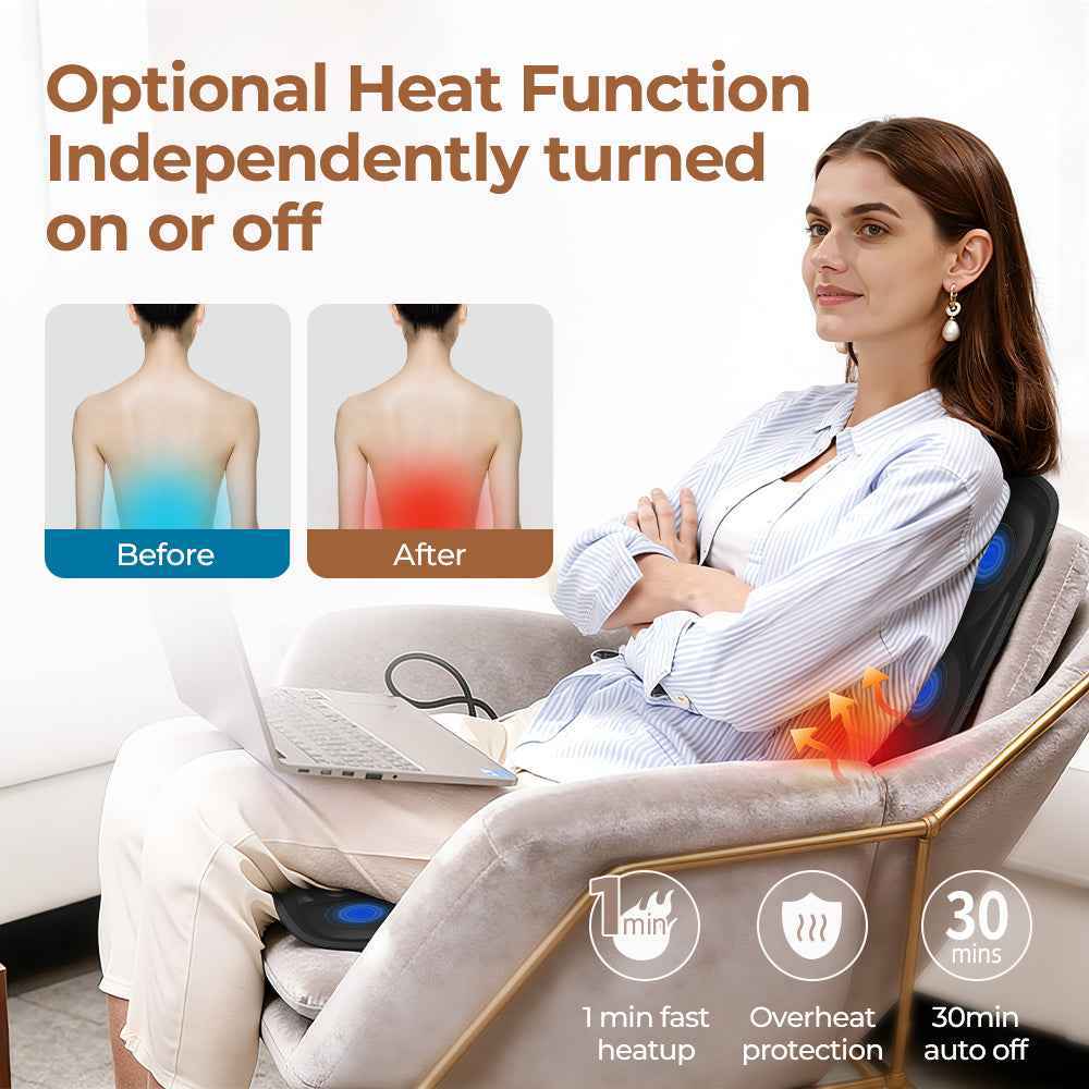 Massage Chair Pad with Heat Vibrations