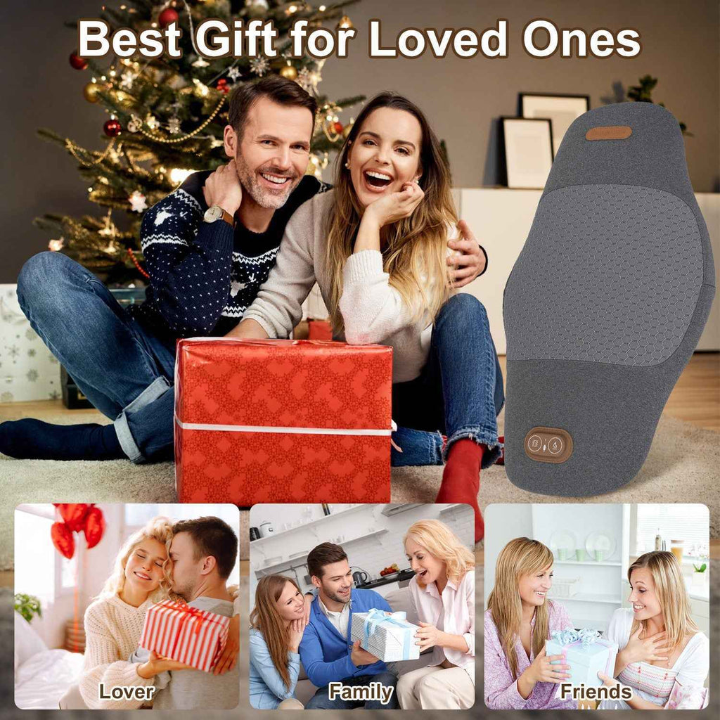 2 In 1 Electric Lumbar Massager Pillow with Heat & Vibration