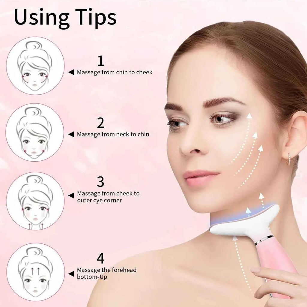 3 in 1 Neck and Face Ultrasonic Anti Wrinkles Massager