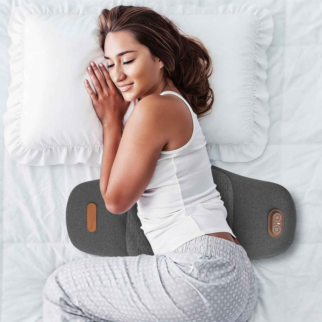 2 In 1 Electric Lumbar Massager Pillow with Heat & Vibration